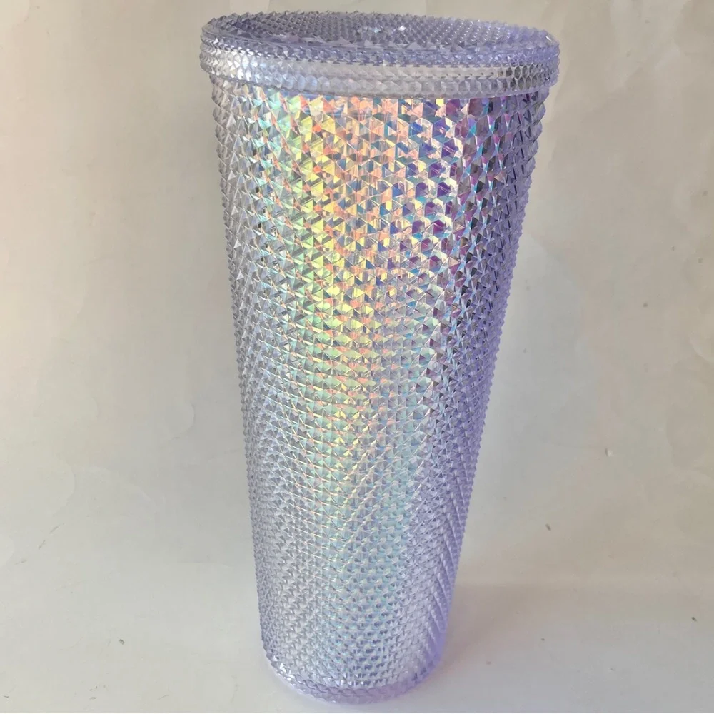 Starbucks 2018 Iridescent Rainbow Studded Unicorn Tumbler Cup 24 Oz NO STRAW